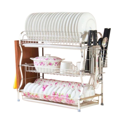 Picture of 3 Layer Dish Drainer Rack Stainless Steel