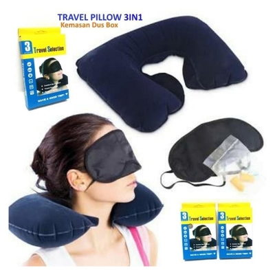 Picture of 3 in 1 Travel Neck Pillow Set - Grey - Neck Pillow