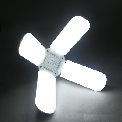 Picture of E27 LED Bulb Foldable 4 Fan Blade Lights 45W LED Lamp Super Bright White 6500K for Indoor Home Ceiling Light 96-265V SMD2835 E26