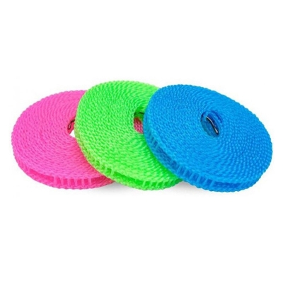 Picture of 25 feet Multi-Function Anti-Wind Rope Anti Slip Clothsline Cloth Hanging Rope With Hook