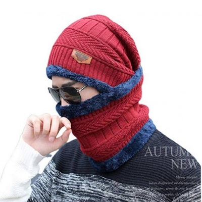 Picture of FK Fashion UGLY FISH Cap Winter Hat And Neck Warmer For Men Knit Hat Skullie Beanies