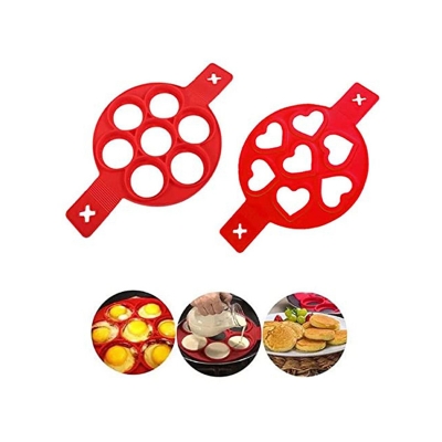 Picture of Reusable Pancake Mold, Frying Mold, Non-Stick, Silicone Mold, Cooking Ring, Omelets, Cooking, Egg Tools