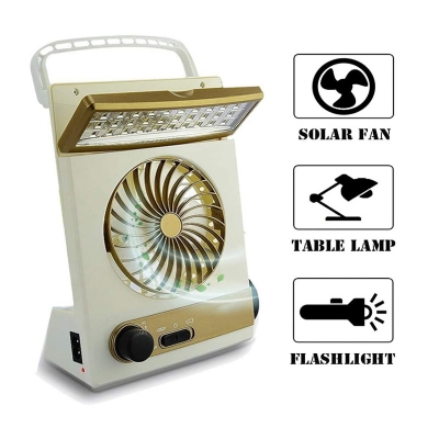 Picture of 4 in 1 Multi-Function Portable Led Solar light with Flash light Table Fan