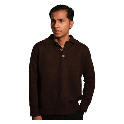 Picture of Jacob Textured Espresso Polo