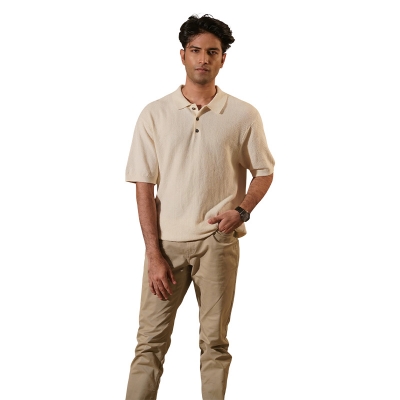 Picture of Bologna Ivory Knit Polo