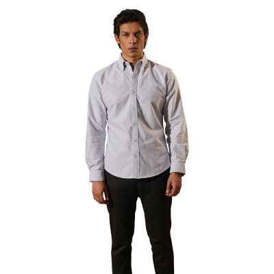 Picture of Sky Blue Striped Oxford Button Down Shirt