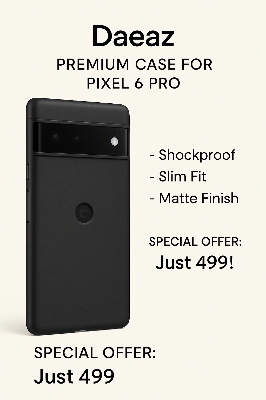 Picture of Google pixel 6 pro back cover black