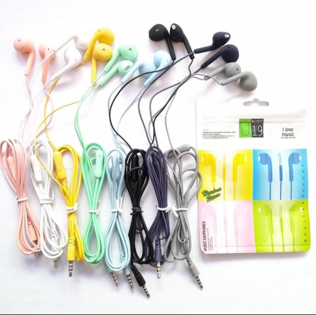 Picture of U19 Colorful Wired Earphones with 3.5mm Jack – Stereo Sound, Lightweight Design