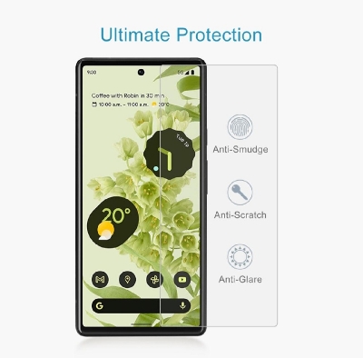 Picture of Google Pixel 6 pro Premium Tempered Glass Screen Protector Slim 9H Hard 2.5D-Transparent