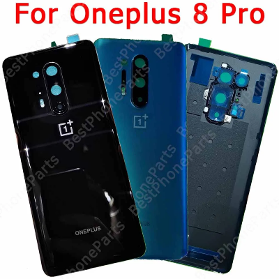 Picture of Original For nePlus 8 Pro Battery Cover Door Back Housing Rear Case For nePlus 8 Pro Battery Door Replacement Parts+Camera Lens