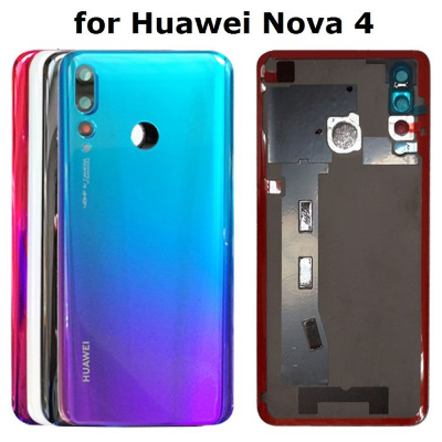 Picture of For Huawei Nova 4 Phone Battery Back Cover Backshell Glass Battery Rear Case Phone Battery Back Cover Backshell Glass Battery Rear Case