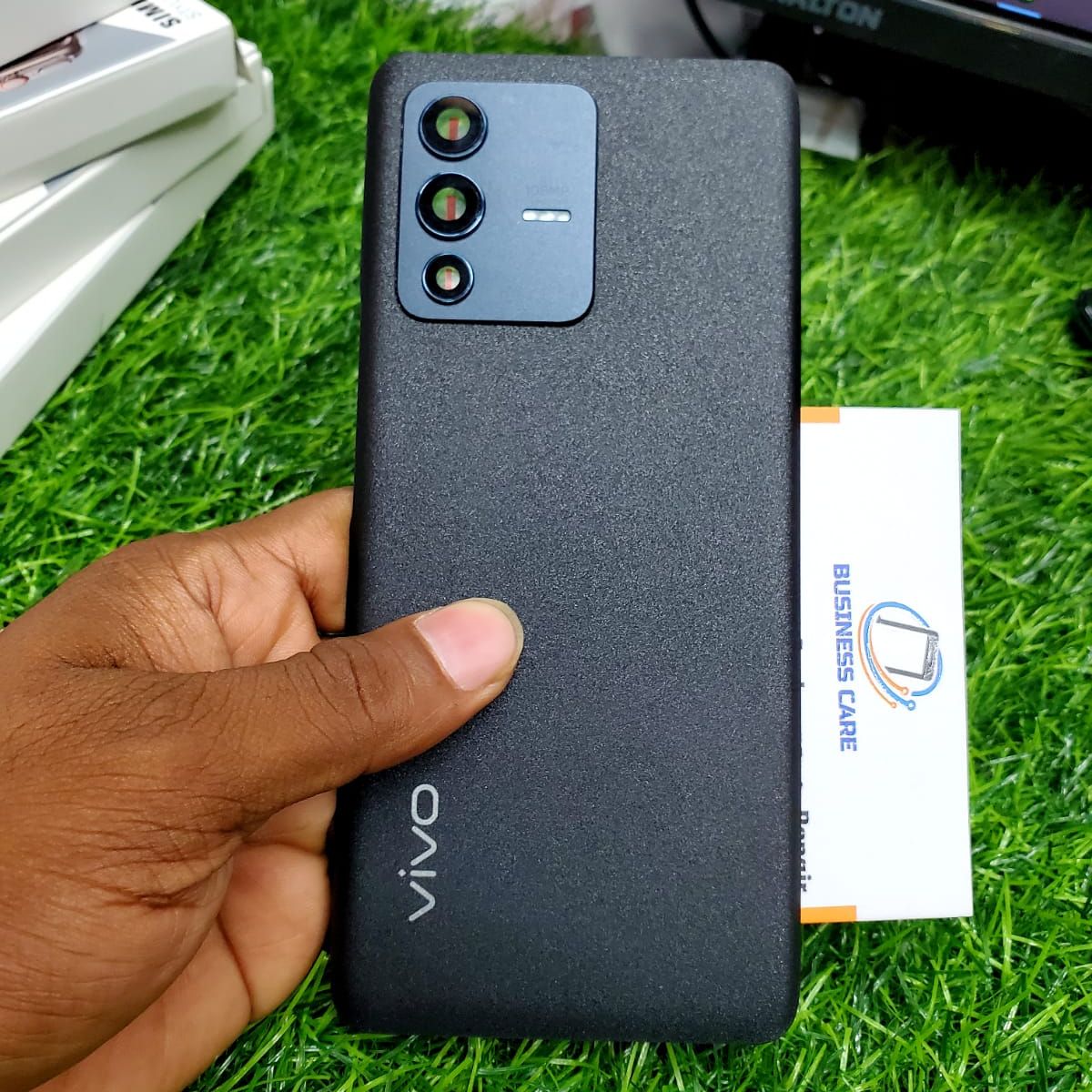 Picture of Original For Vivo V23 Pro Battery Cover Door Back Housing Rear Case For v23 pro V2312 Battery Door Replacement Parts+Camera Lens