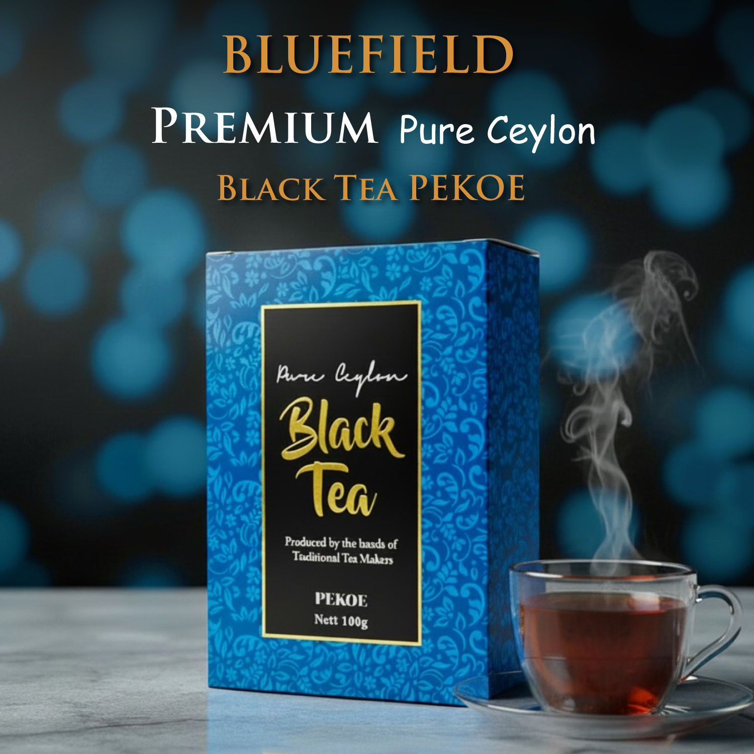 Picture of Bluefield Pure Ceylon Black Tea PEKOE – Premium Black Tea – 100g Pack