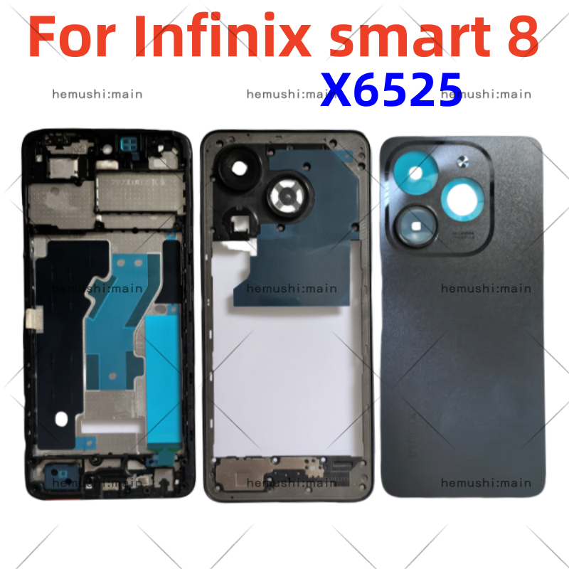 Picture of Back Shell / Back Panel / Battery Cover 100% Original Back Panel / Back Glass For INFINIX SMART 8 X6525