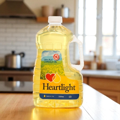 Picture of Heartlight Canola Oil – 100% Pure & Cholesterol Free – Imported from Canada – 3 Litres Bottle
