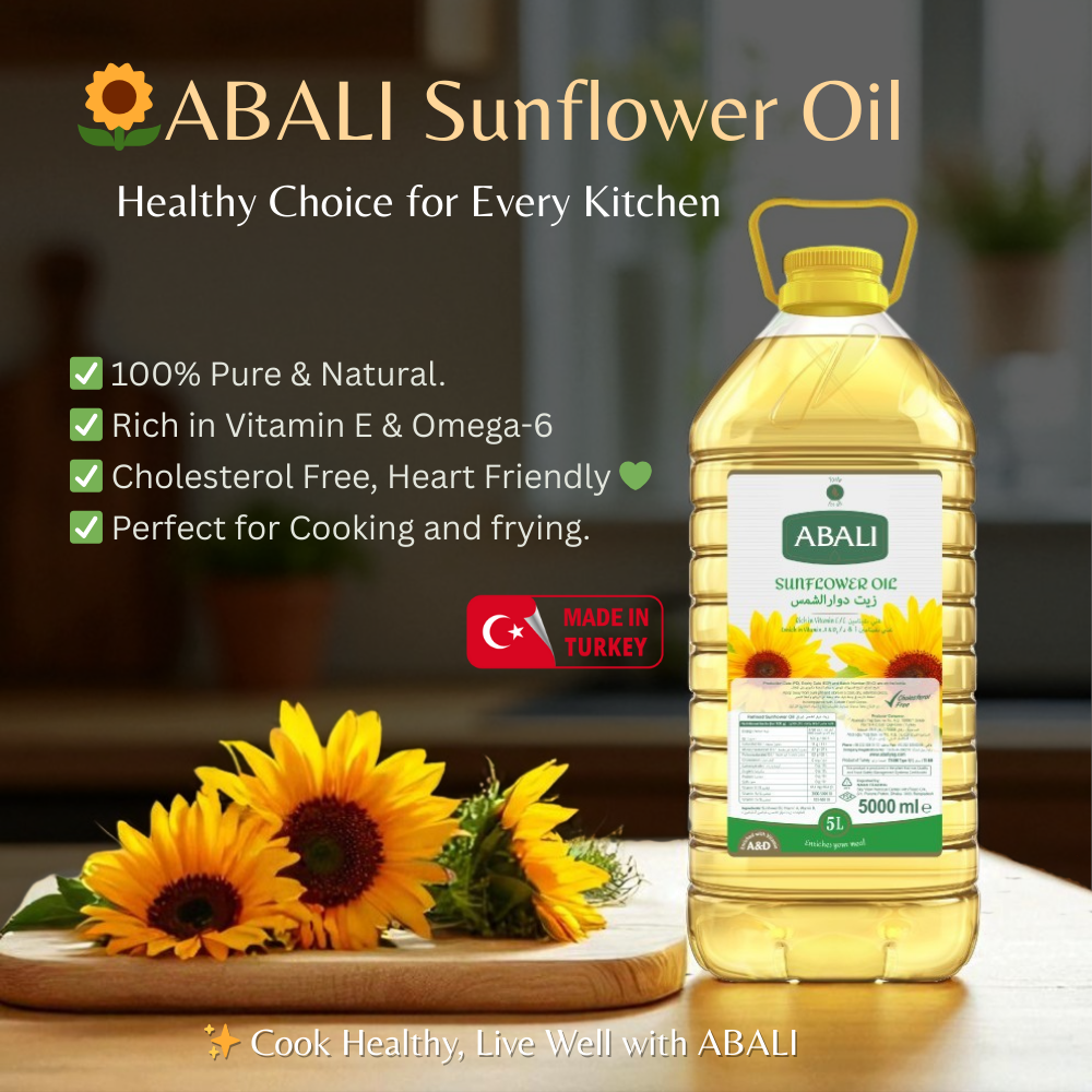 Picture of Abali Sunflower Oil – 5L (Imported from Turkey | Healthy Cooking Oil)