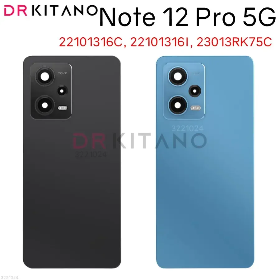 Picture of For Xiaomi Redmi Note 12 Pro 5G Phone Battery Back Cover Backshell Glass Battery Rear Case Phone Battery Back Cover Backshell Glass Battery Rear Case - Phone Back Cover - মোবাইল ফোন - Phone