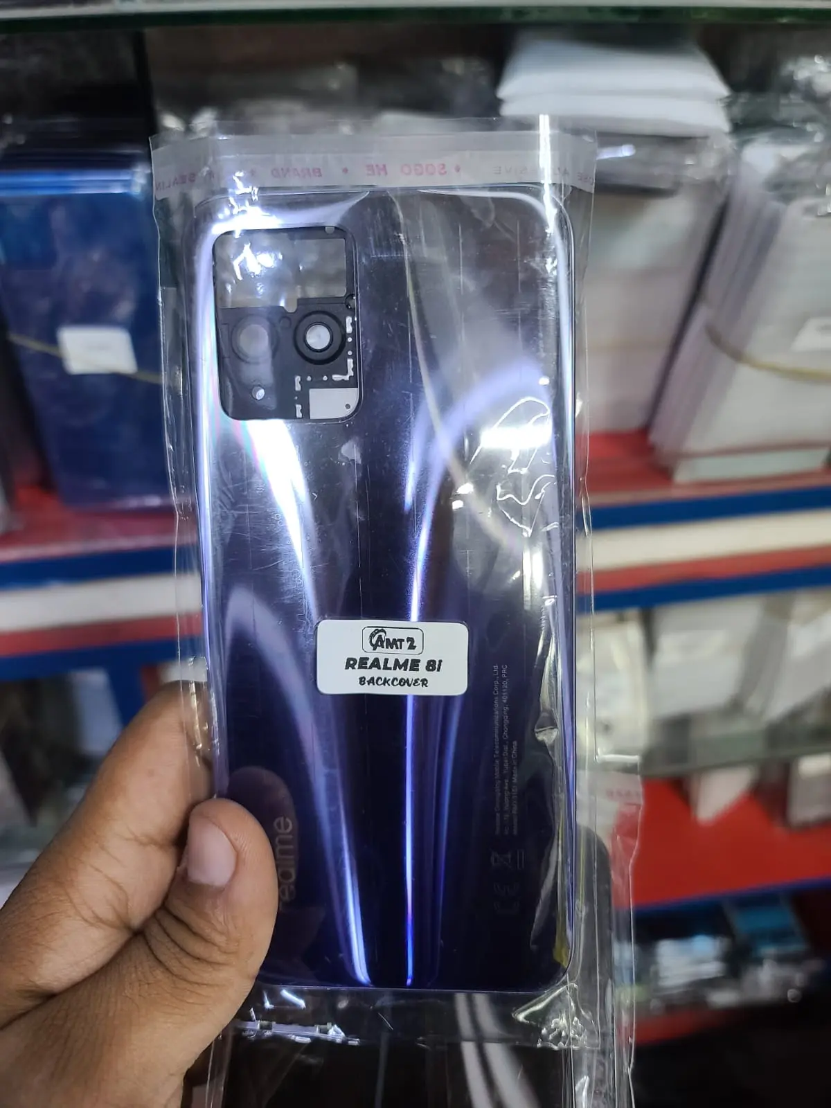 Picture of Replacement Backshell Panel & midel chassis for realme 8i Battery Back Door
