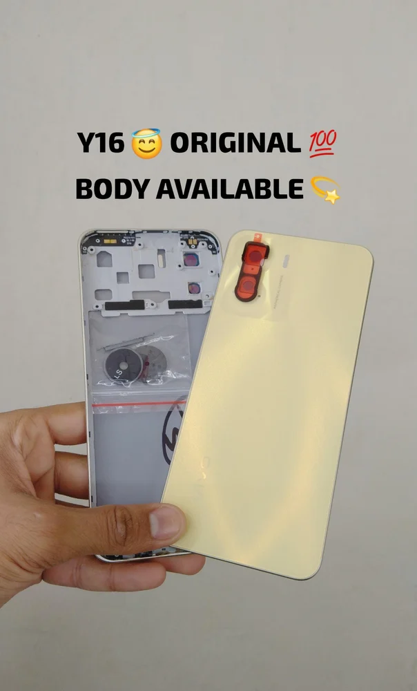 Picture of Vivo Y16 Back Glass Battery Cover Housing Case for r Vivo Y16 100% Original back cess