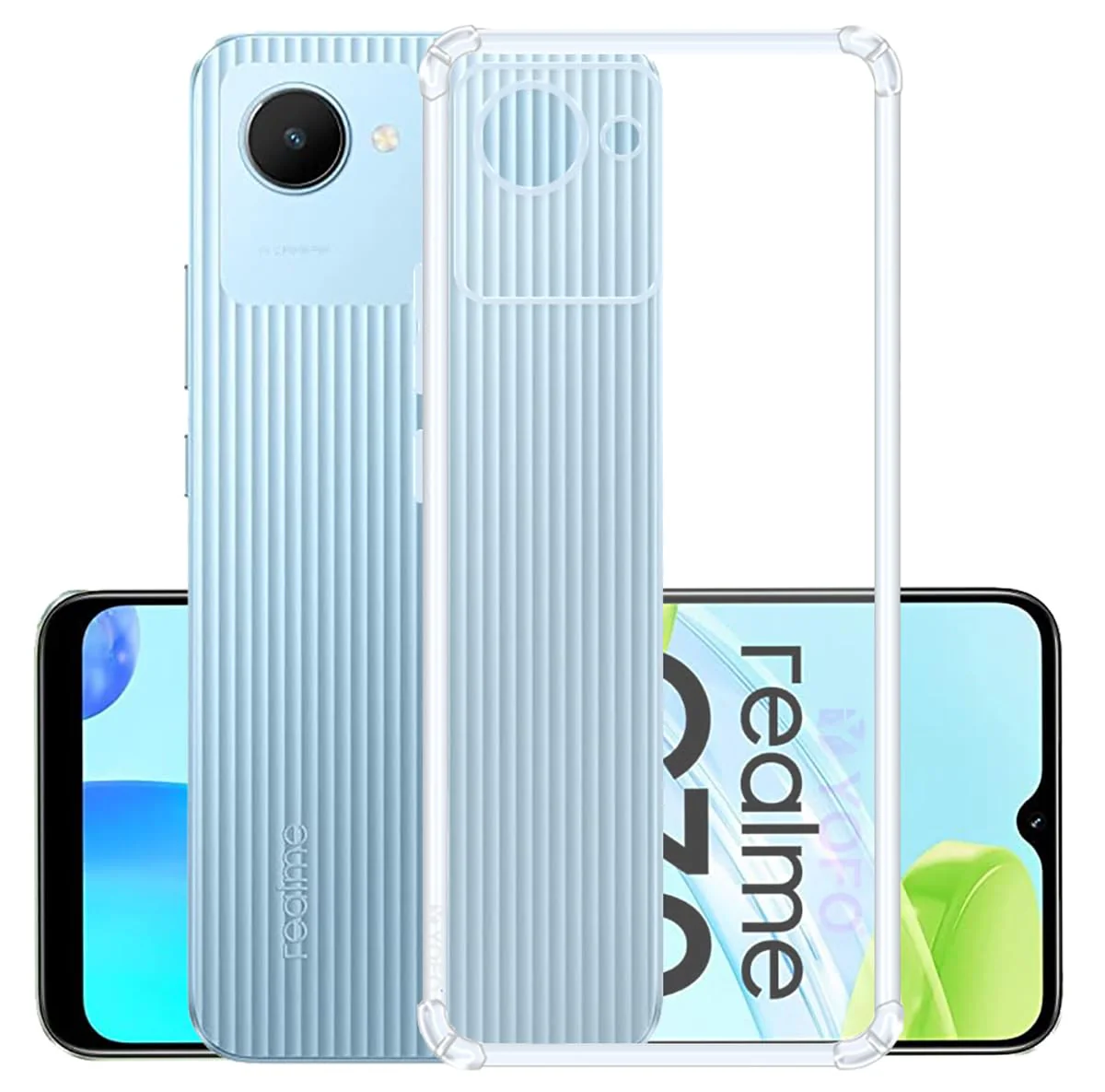 Picture of Realme C30 ALL Type of Back cover Silicone  Xundd  Pani cover Transparent cover Premium Hand Case