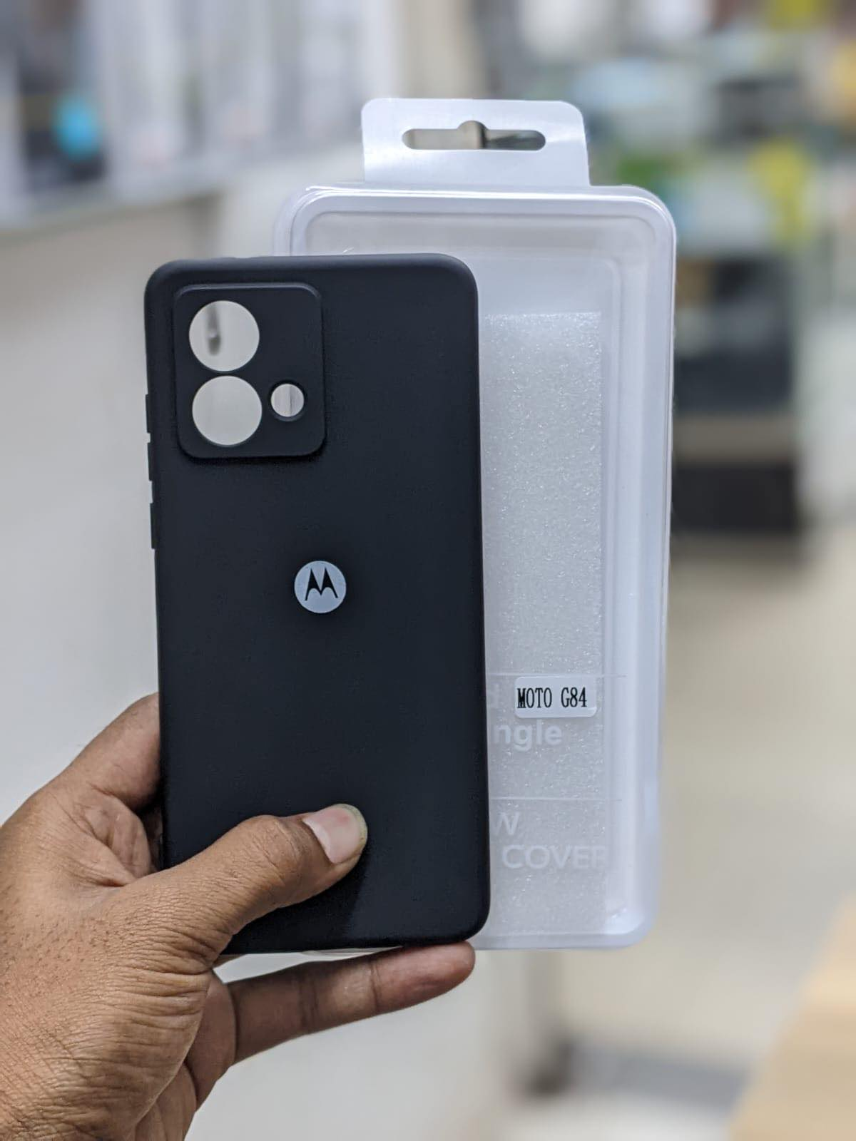 Picture of Silicone Cases For Motorola Moto G84 Luxury Soft Flexible Super Shockproof Camera Bumper Protective Stylish Silicon Back Covers