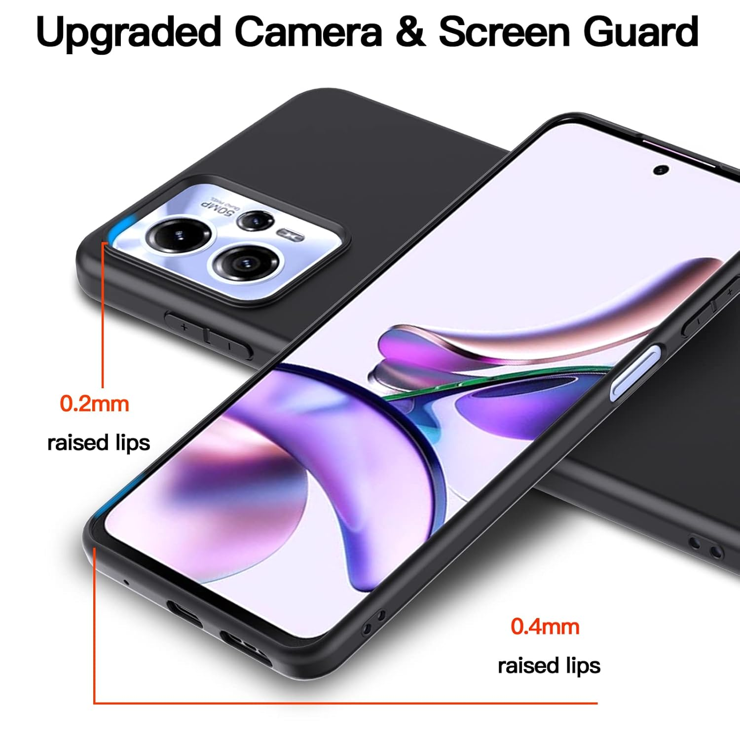 Picture of For Motorola Moto G13 / Moto G23 Back Cover Mobius Ring Ultra Thin Soft Luxury Square Multicolor Liquid Silicone Phone Case