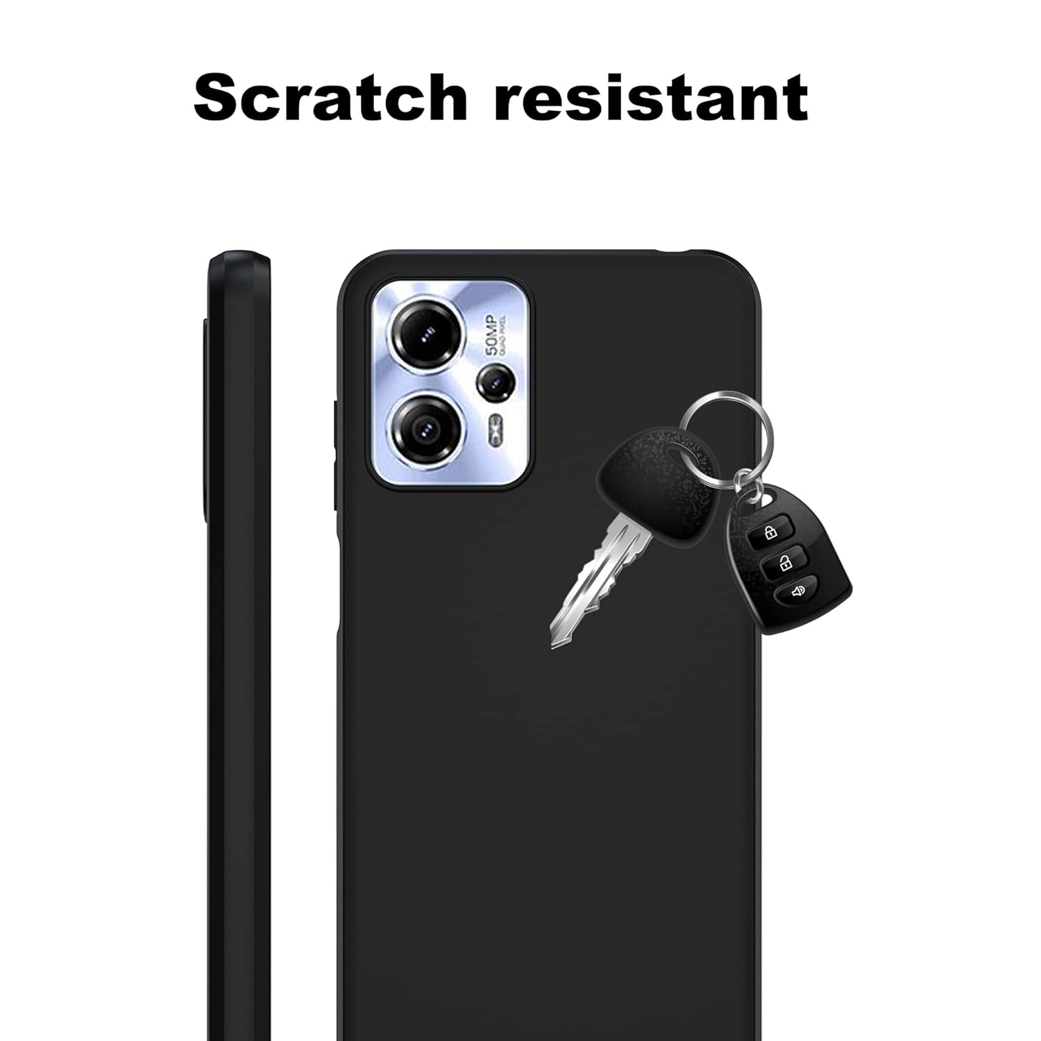 Picture of For Motorola Moto G13 / Moto G23 Back Cover Mobius Ring Ultra Thin Soft Luxury Square Multicolor Liquid Silicone Phone Case