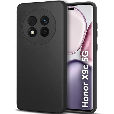 Picture of TheGiftKart Sleek Back Cover Case for Honor X9C 5G Soft Silicon Back Cover Case for Honor X9C 5G (Silicone, Black)