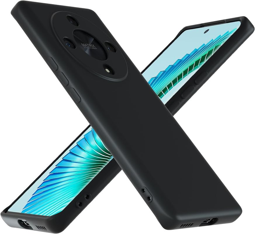 Picture of for Honor X9A, Flexible Soft Silicon Candy, Scratch Resistant Back Case Cover for Honor X9A - Black