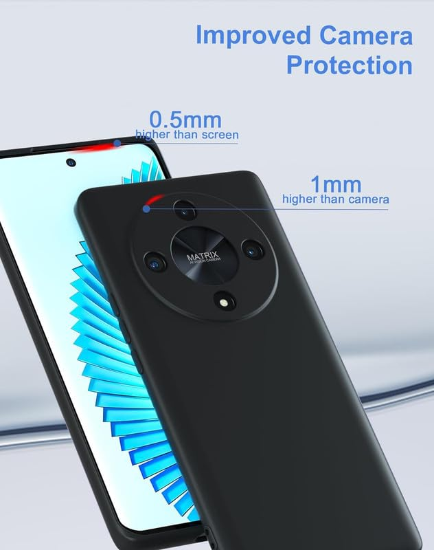 Picture of for Honor X9A, Flexible Soft Silicon Candy, Scratch Resistant Back Case Cover for Honor X9A - Black