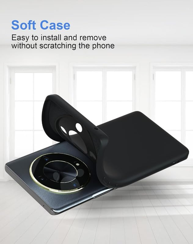 Picture of for Honor X9A, Flexible Soft Silicon Candy, Scratch Resistant Back Case Cover for Honor X9A - Black