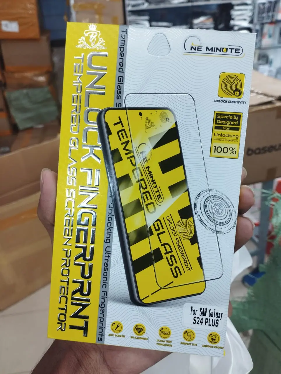 Picture of For Samsung Galaxy S24/ S24 Plus Tempered Glass Screen Protector Full Glue Silk Printing Screen Film