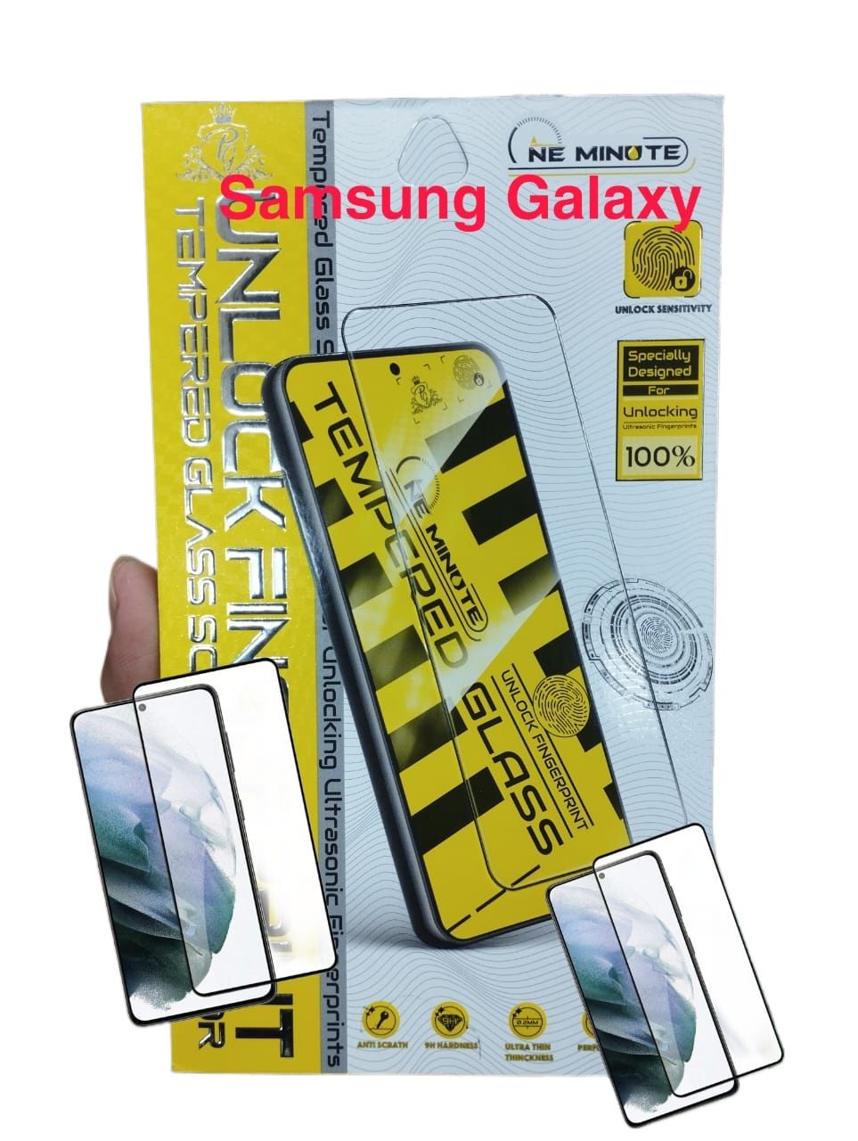 Picture of For Samsung Galaxy S23/ S23 Plus Tempered Glass Screen Protector Full Glue Silk Printing Screen Film