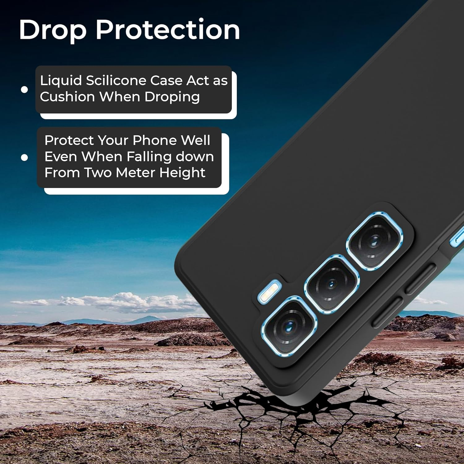 Picture of Back Cover Case for Infinix Hot 50 5G/Hot 50 Pro Cover Cssses with Camera Protection