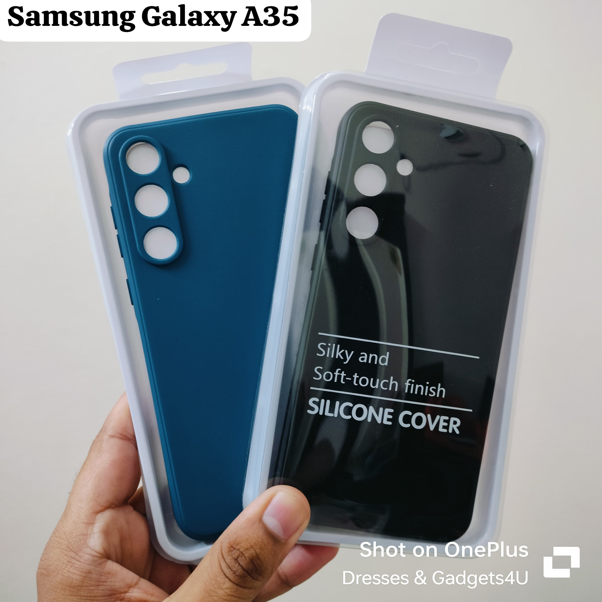 Picture of For samsung Galaxy A35 Back cover Ceses Black And Blue Box Cover
