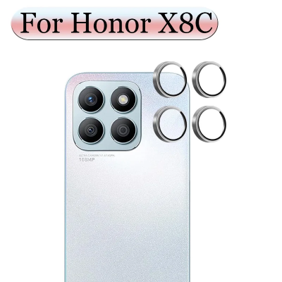Picture of For Honor X8C Camera Lens Protector Aluminum Alloy Eagle Eye Head Mask Full Glue Protective Film