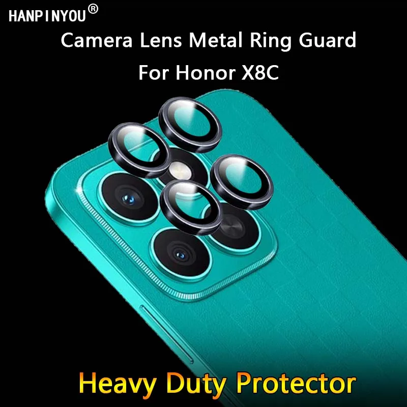 Picture of For Honor X8C Camera Lens Protector Aluminum Alloy Eagle Eye Head Mask Full Glue Protective Film