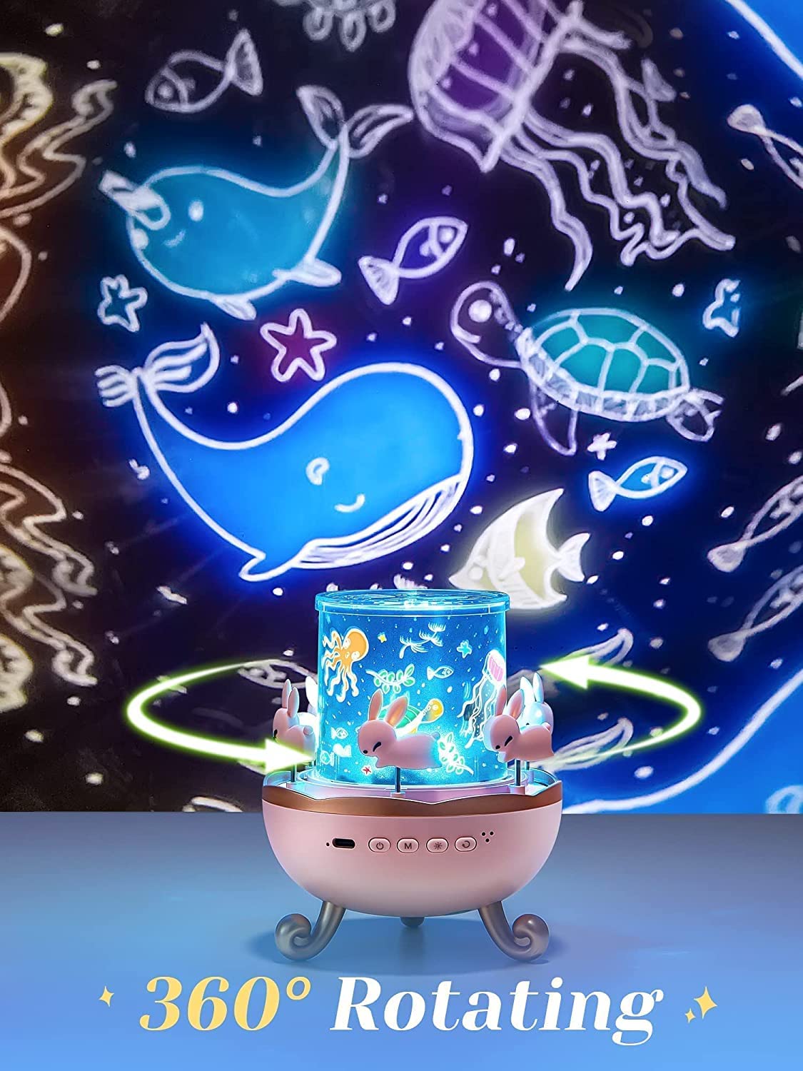 Picture of Bedroom Night Light Projector 360 Rotating For Star Kids