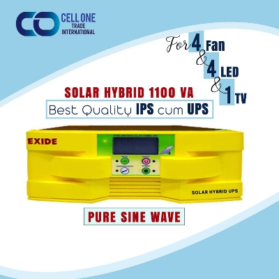 Picture of Exide solar IPS 1100 va pure sine wave Home ups for single battery