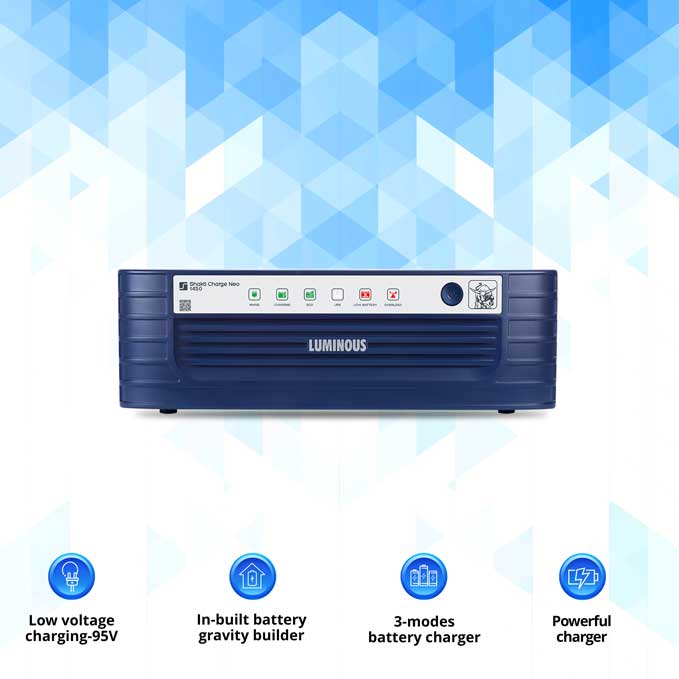 Picture of LUMINOUS SHAKTI CHARGE + 1450 INVERTER FOR 12V SINGLE BATTERY