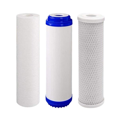 Picture of 10 Inch 3-Stages Under Sink Reverse Osmosis RO Water Filter Replacement Cartridges, Pre-Filter Set for RO Filter System Including Sediment Filter