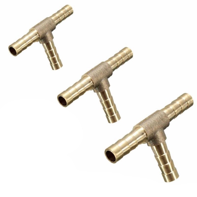 Picture of T-Shape Brass Barb Hose Fitting Tee 8mm