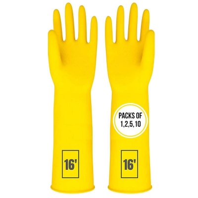 Picture of 16Inch Washable Heavy-Duty Reusable Dishwashing Kitchen Industrial - Gloves