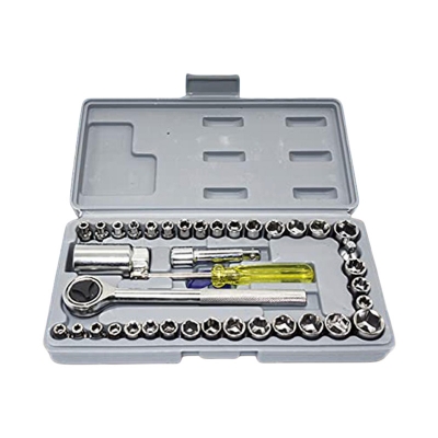 Picture of 40 Piece Household Hardware Toolbox Socket Ratchet Handle Auto Repair Tool Combination Package
