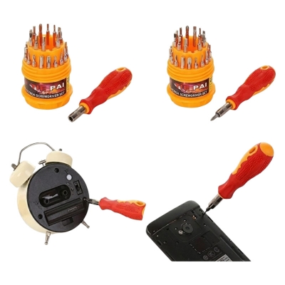 Picture of Precision 31 in 1 Repairing Interchangeable Precise Screwdriver Tool Set Kit with Magnetic Holder for Home and Laptop