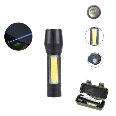 Picture of GP-009 Telescopic Zoom Flash Light Xpe+COB (Waterproof)