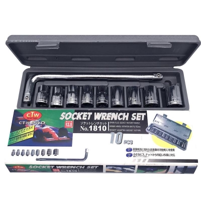 Picture of 10pcs 1/2 Socket Wrench Set With Long Handle