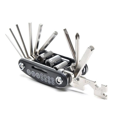 Picture of 16 in 1 Bike Pocket Repair Tools Set Bicycle Multi-functional Tool Kit - Bike