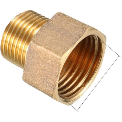 Picture of Brass Threaded Pipe Fitting G1/4 Male x G1/4 Female Coupling