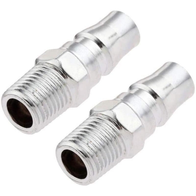 Picture of Air Compressor Coupler Hose Adaptor Quick Connector Fitting C-Type Quick Release Airline Connectors Hose Tail Thread Fittings Hose Connector